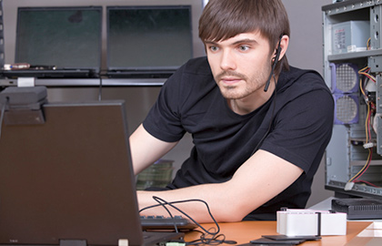 guy with stash and laptop